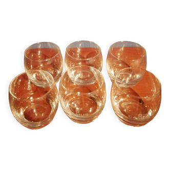 Lot de 6 verres a cognac arrondi ( camus cognac )