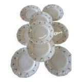 9 assiettes plates anciennes Digoin Sarreguemines