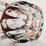 Val Saint Lambert plum crystal vase