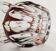 Val Saint Lambert plum crystal vase