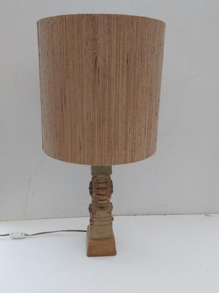 Bernard Rooke vintage sandstone brutalist lamp
