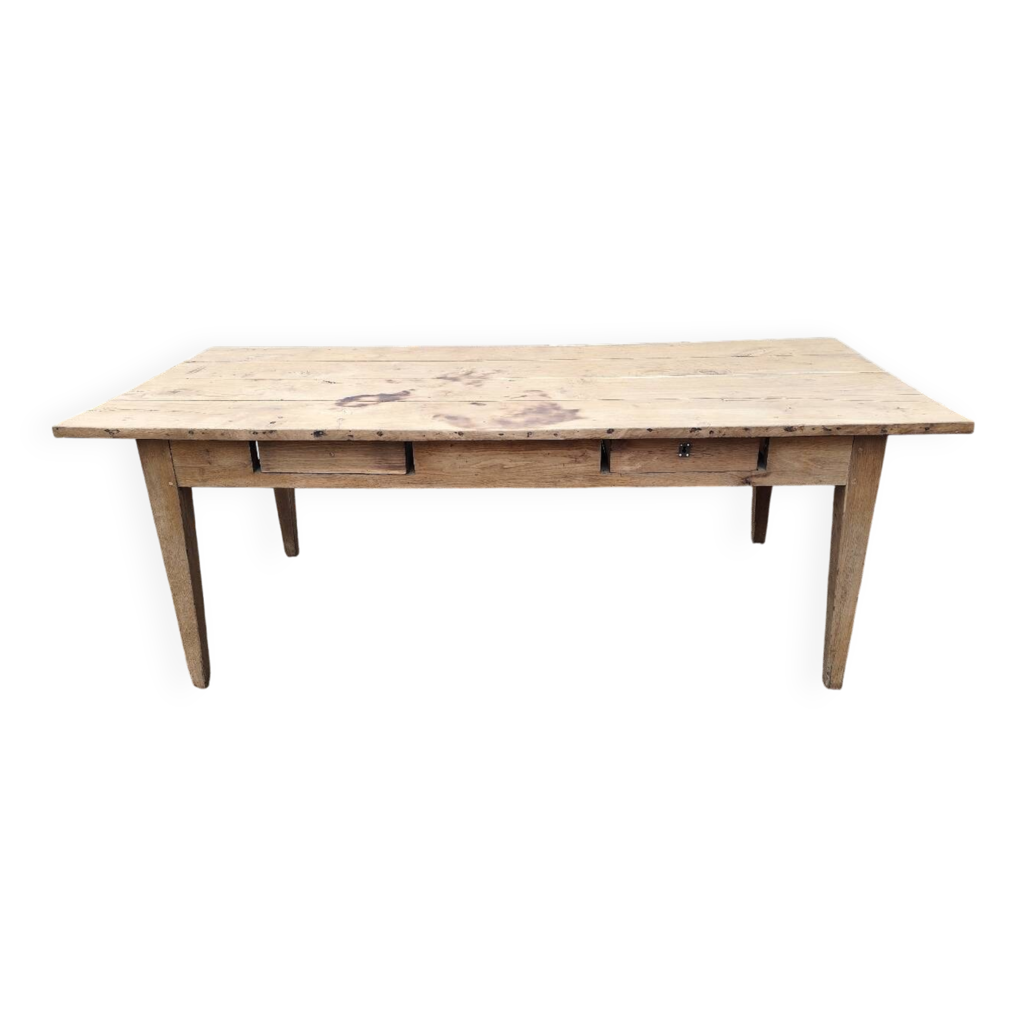 200 cm Solid oak farmhouse table