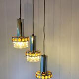 Raak Amsterdam Space 3-light cascade pendant light, age 70'