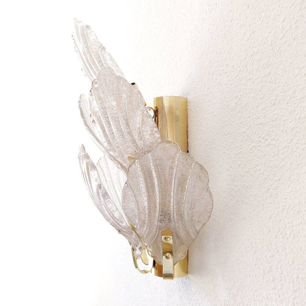 Brass & Murano Sconce, 1960s