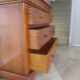 Vintage commode secretary dressing table sliding top 7 drawers cherry wood