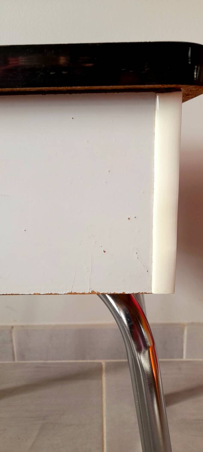 60s blue formica chest stool