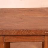 Old small Burmese teak workshop bedside table