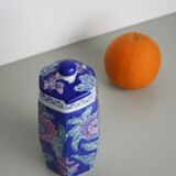 Blue ceramic flower pot