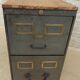 Real industrial furniture two drawers brand RONEO metal mobiler Paris -Lilas