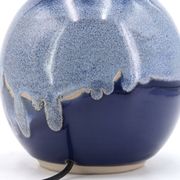 Lampe de potier en céramique fat lava bleu, années 70