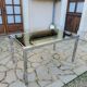 Vintage chrome and glass dining table, Roche Bobois