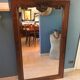 Large mirror carved 137 x 84 cm old door to rack 1920