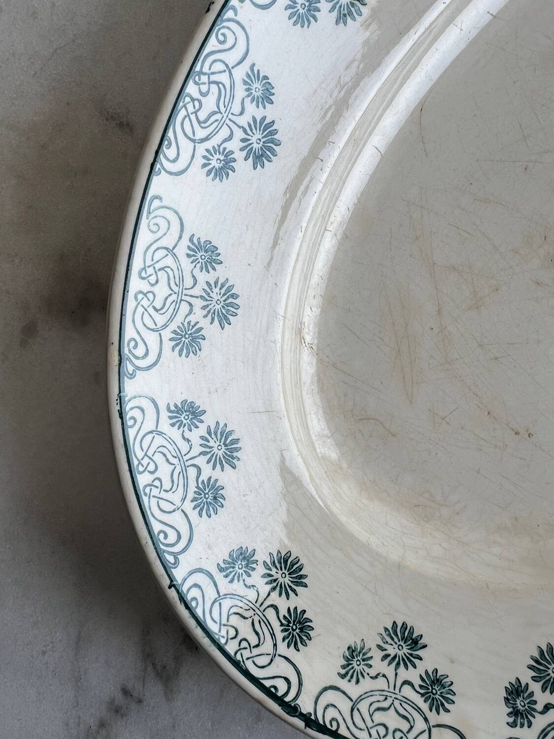 Oval presentation dish, Digoin ironstone