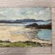 Peinture bord de mer vintage