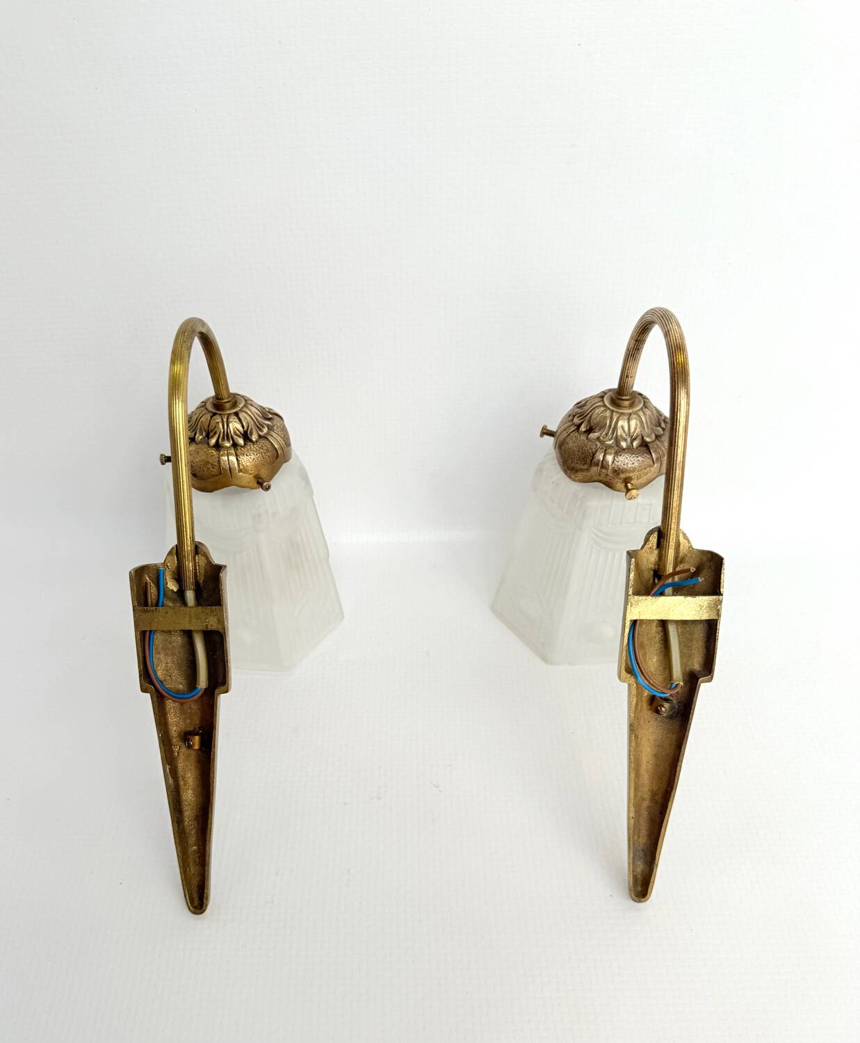 Antique art deco wall lights