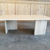 Rectangular travertine coffee table