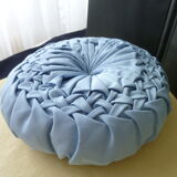 Handmade cushion with moiré effect fabrics