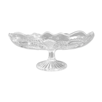 Compotier en verre ciselé