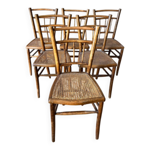 Chaises bistrot cannées