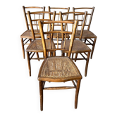 Cane bistro chairs