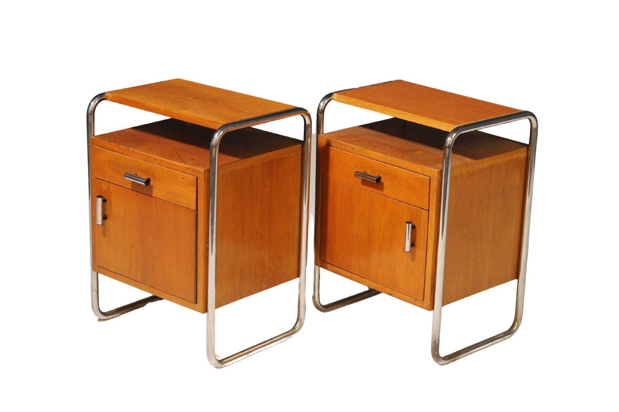 Pair of Functionalist Nightstands | 1930s–1940s