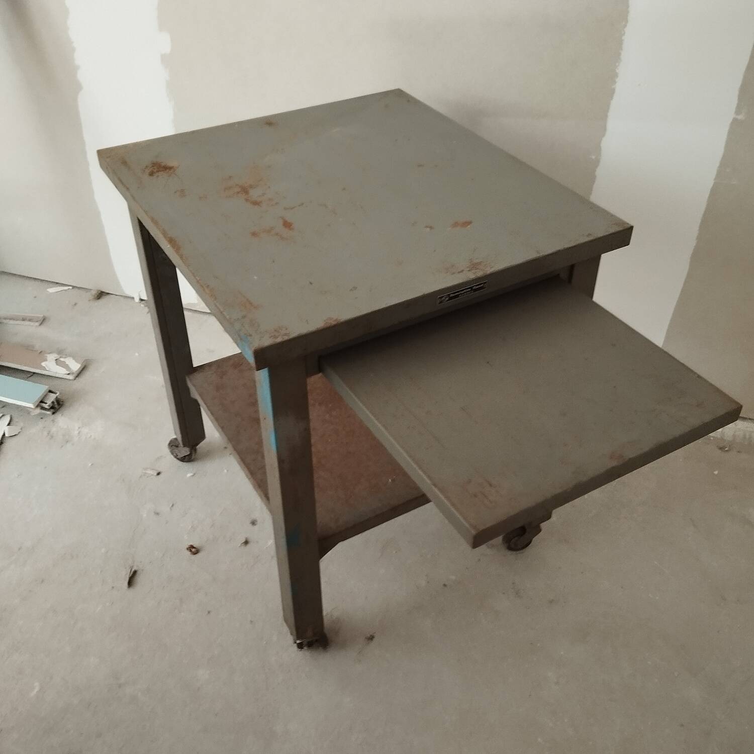 Remington Rand Kardex Industrial Desk Side Table