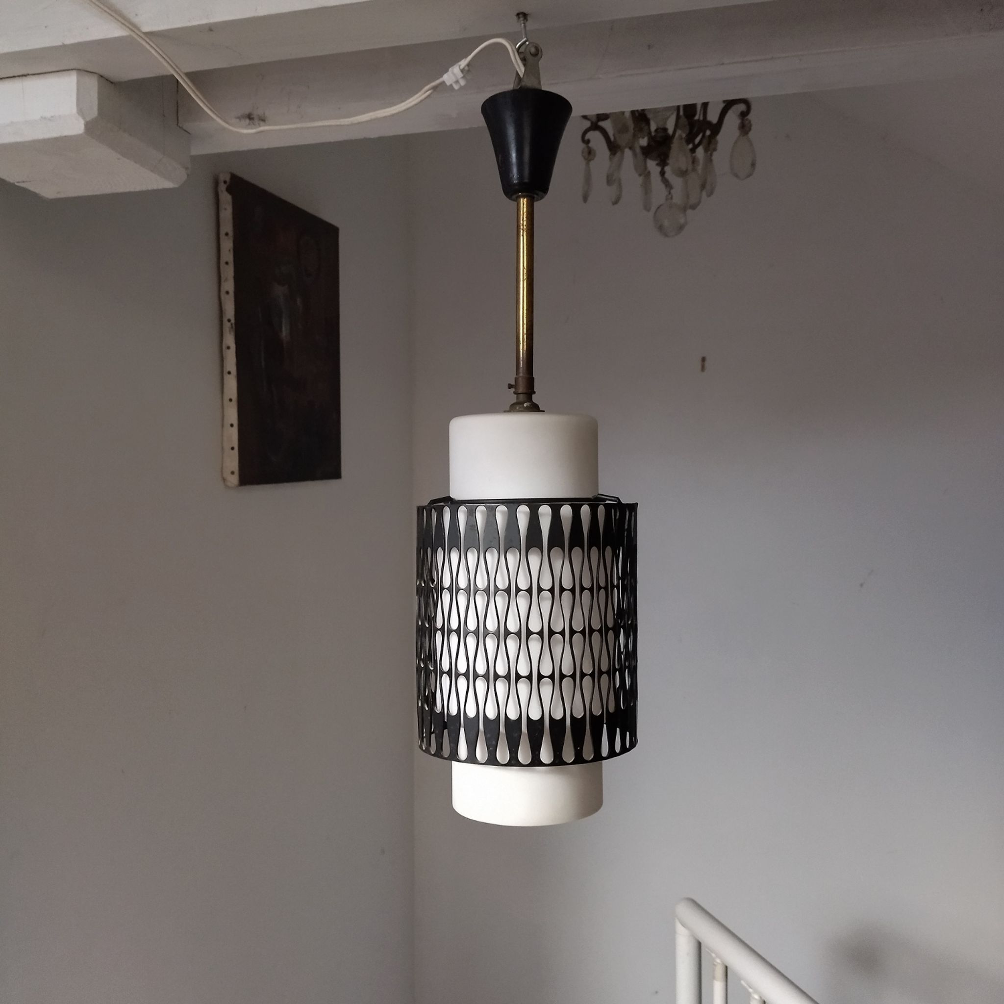 Suspension lampe scandinave métal ajouré