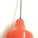 Opaline orange suspension Peill & Putzler 1970s Diameter 23.5 cm