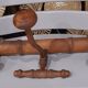 Antique wooden wall coat rack