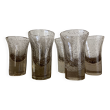 Set de 6 gobelets Biot rose des sables 1960 signés