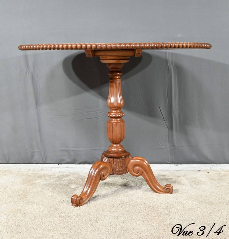 Oval Pedestal Table with Mahogany System, Louis Philippe period – 1st part 19th century