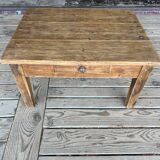 Raw wood coffee table
