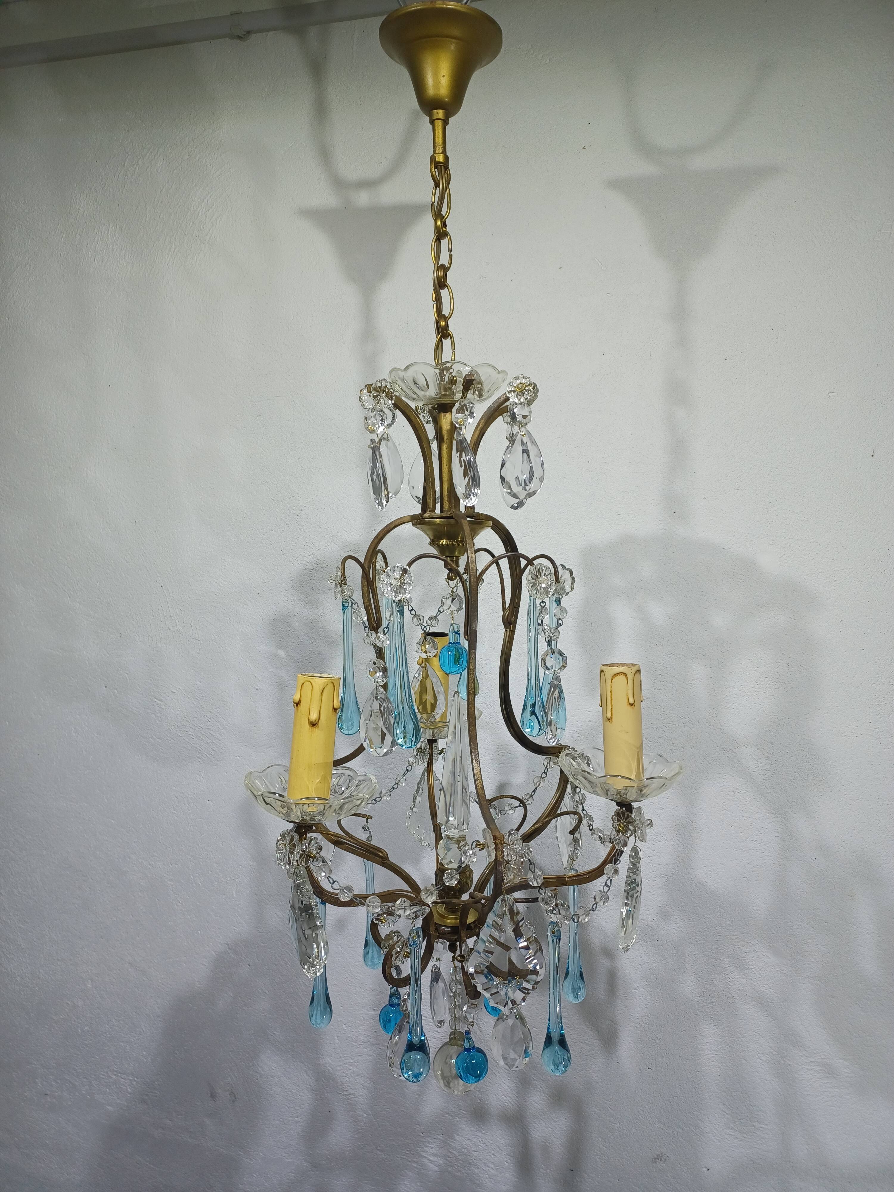 3-light cage chandelier