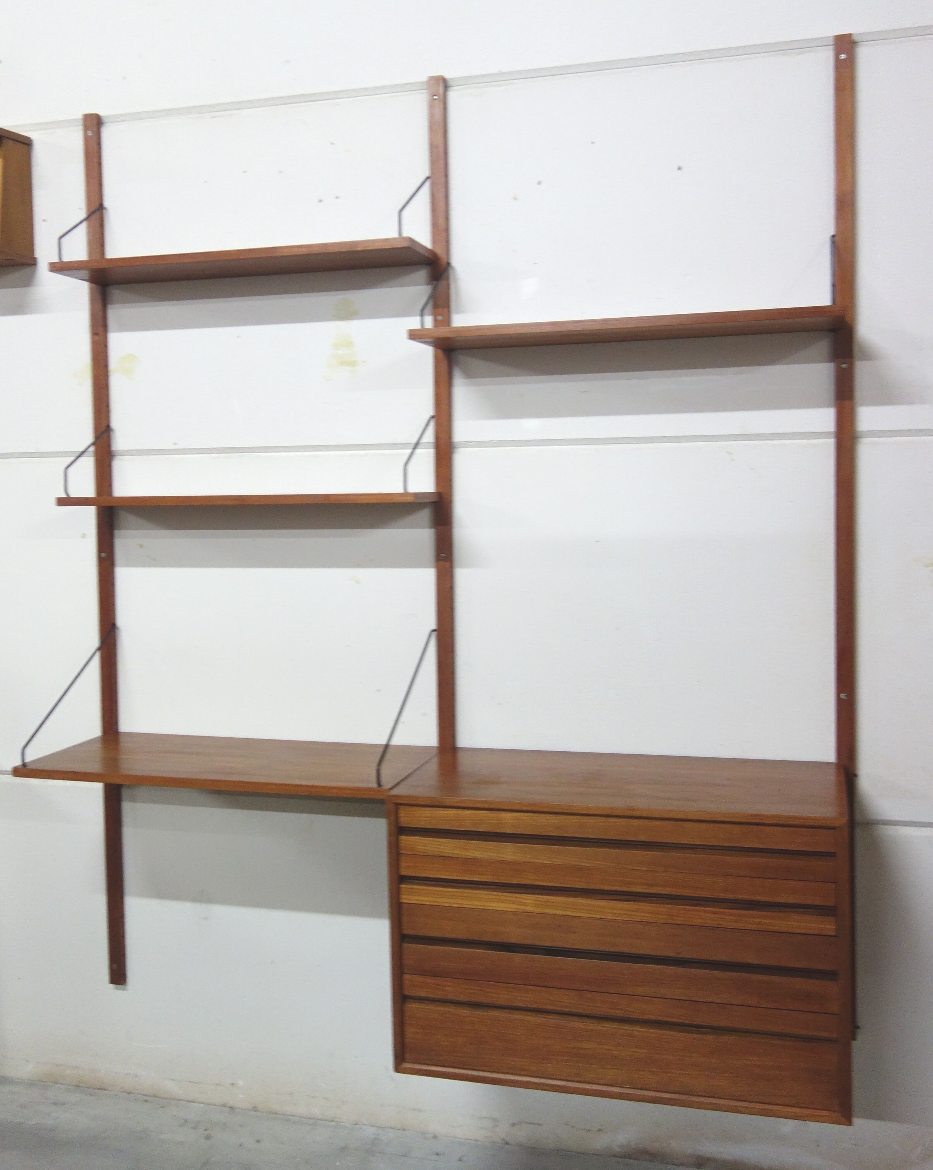 Unité murale en teck de Poul Cadovius pour Cado des années 1960