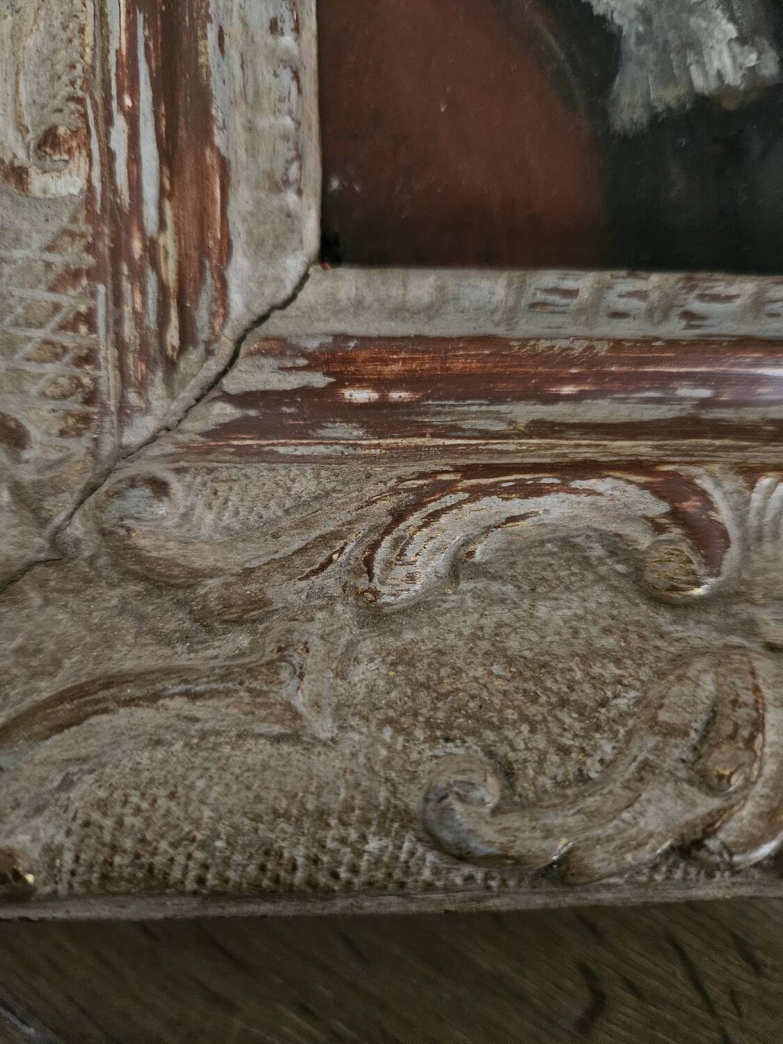 Oil on mounted paper - Portrait of a peasant woman signed, 18th century