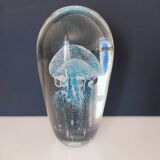 Blue jellyfish paperweight