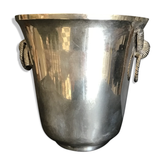 Silver metal bucket