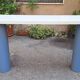 Console in White Lacquer with Cylindrical Plastic Legs by Tresoldi Salvati, 1980s