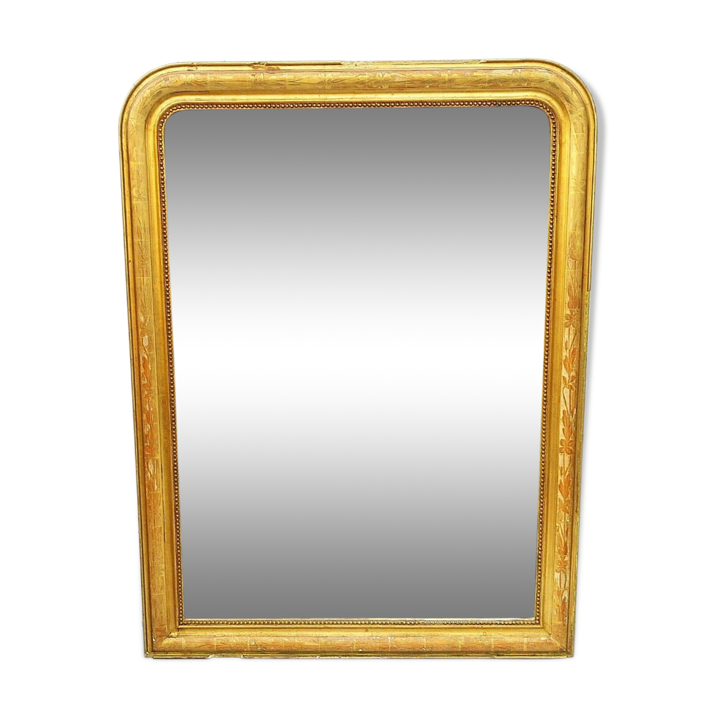 Mirror Louis Philippe 1900 gilded wood 135x 110 cm