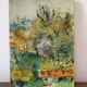 The vegetable garden, oil on canvas signed Lohezic 1974.
