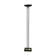 Black lacquered metal floor lamp with brass.