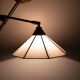 Lampe murale en laiton ajustable de style Tiffany des années 1960