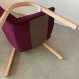 Chauffeuse vintage de 1959 Baumann 280 Restaurée Amara couleur Aubergine