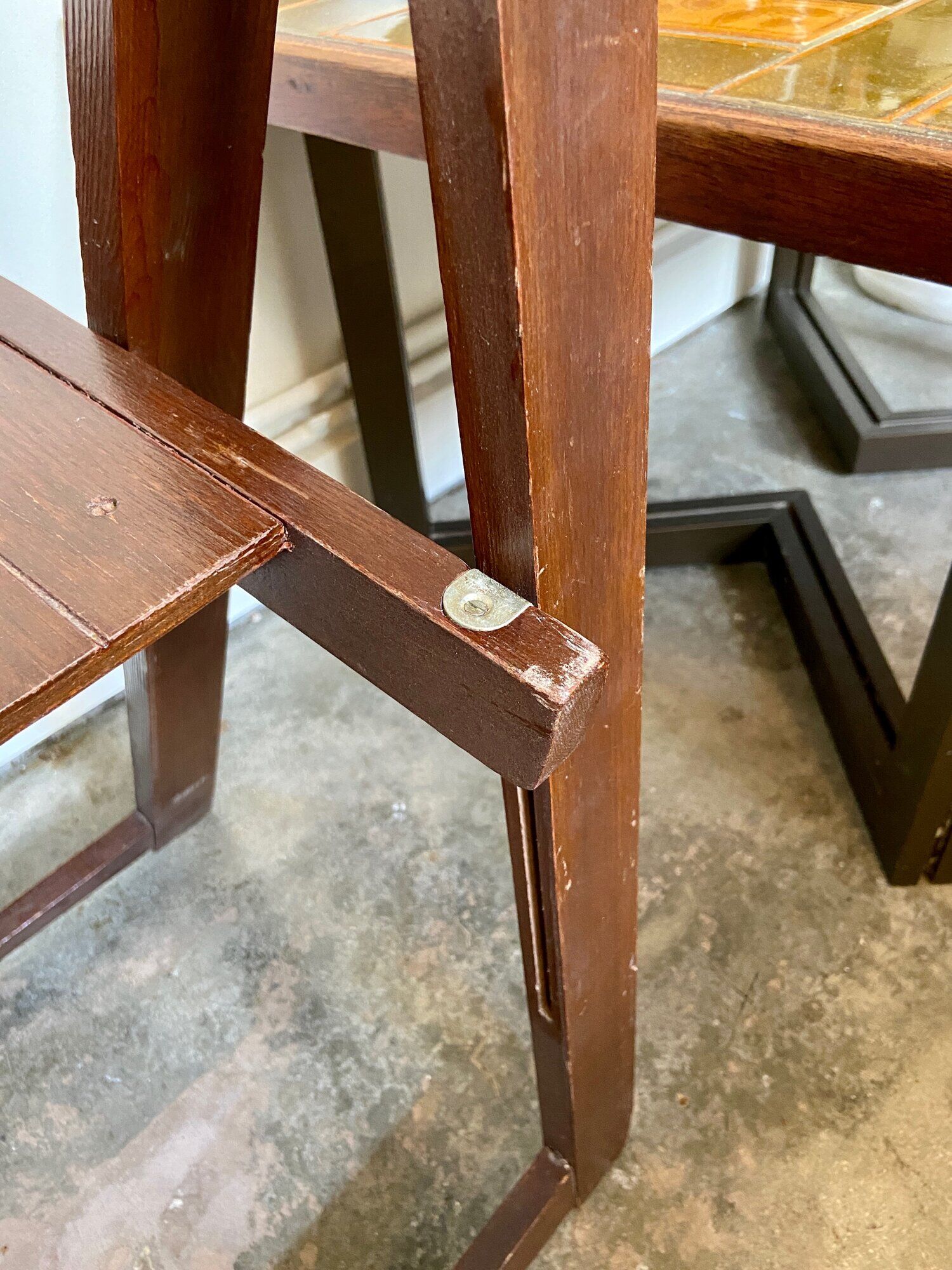 Dark wood folding chair