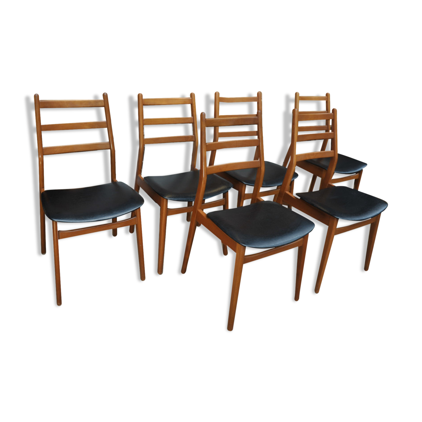 Lot de 6 ancienne chaises vintage 1960