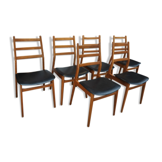Lot de 6 ancienne chaises vintage 1960