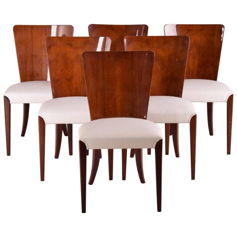 Art Deco Chairs attributed to J. Halabala for Up Závody, Czech, 1940s, Set of 6