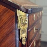 Louis XV Notary Secretary Cabinet in Veneer, Stamped by Nicolas Pet