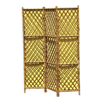 Bamboo and rattan screen 1960