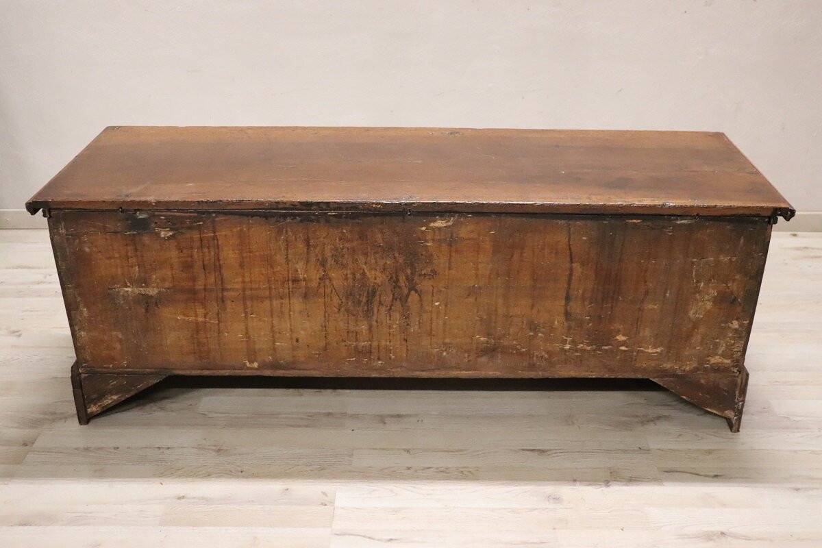 Antique Chest In Solid Walnut, Italy 18th Century